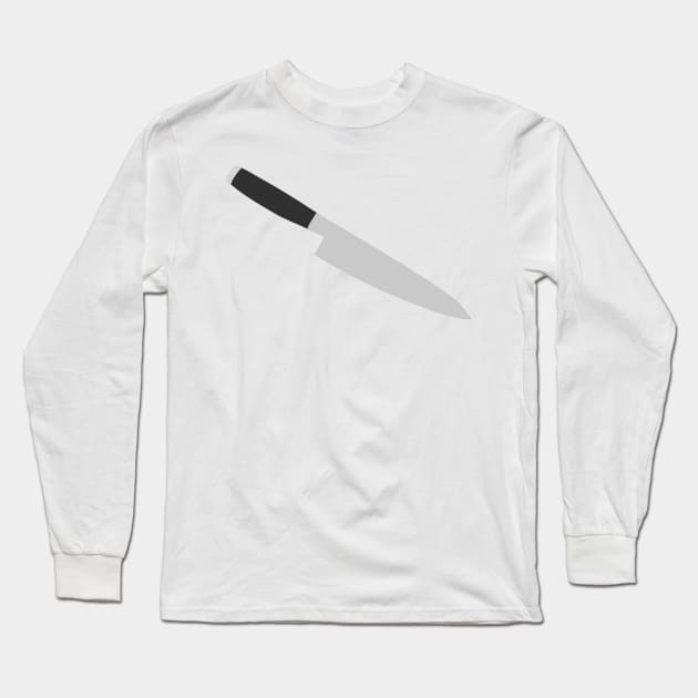 Chef Knife Long Sleeve T-Shirt by JuliesDesigns